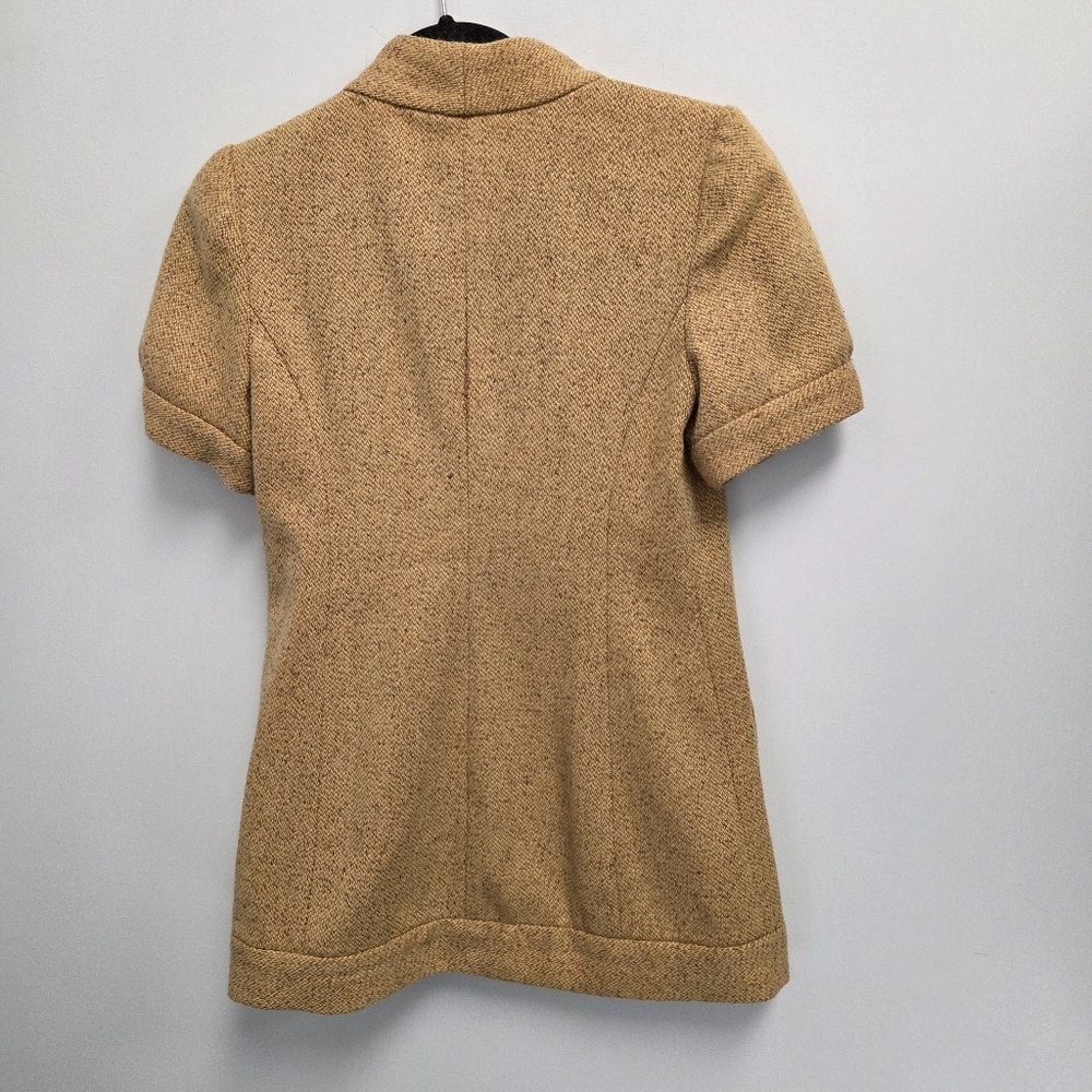 Tabitha Anthropologie Womens Tweed Cardigan Jacket Short Sleeve Size 2 - Picture 3 of 5